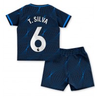 Chelsea Thiago Silva #6 Bortedraktsett Barn 2023-24 Kortermet (+ Korte bukser)